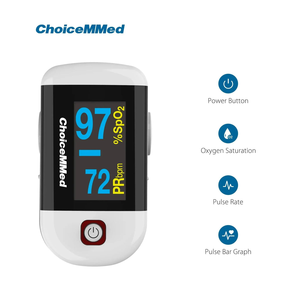 ChoiceMMed Finger Pulse Oximeter - Paramedic Shop