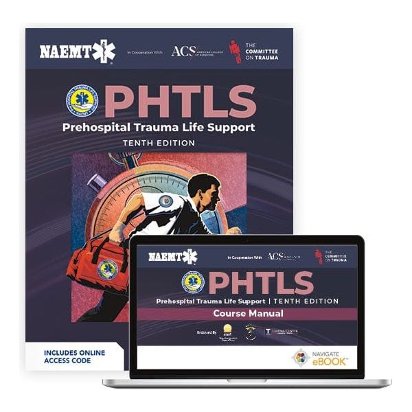 Paramedic Shop PSG Learning Textbooks Paperback Text & eCourse Manual PHTLS Prehospital Trauma Life Support: 10th Edition - NAEMT