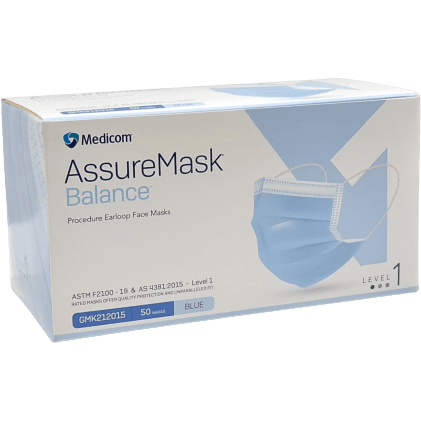 Medicom Assure Surgical Masks - Level 1 - Paramedic Shop