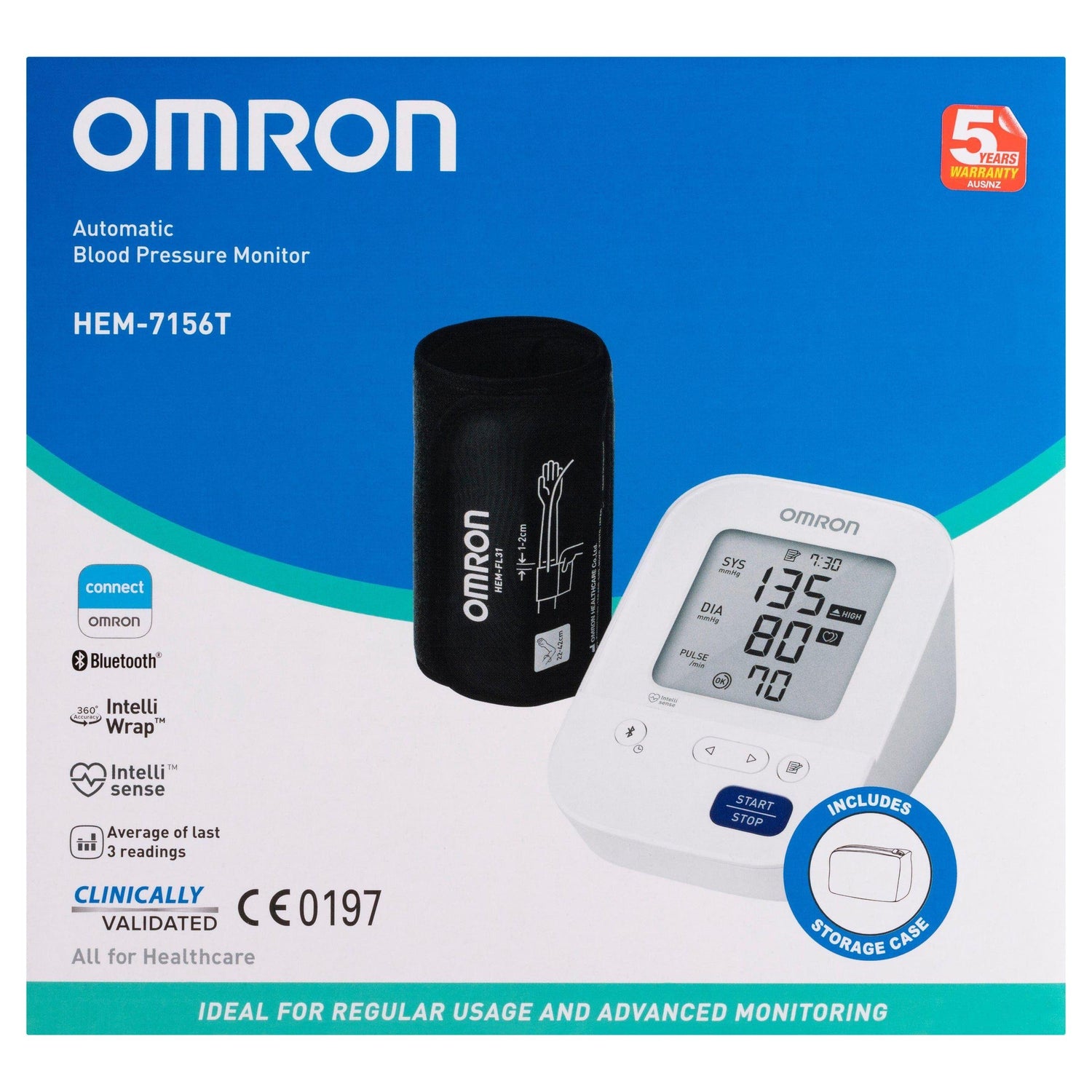 Omron Automatic Blood Pressure Monitor HEM7156T (AU & NZ) - Paramedic Shop