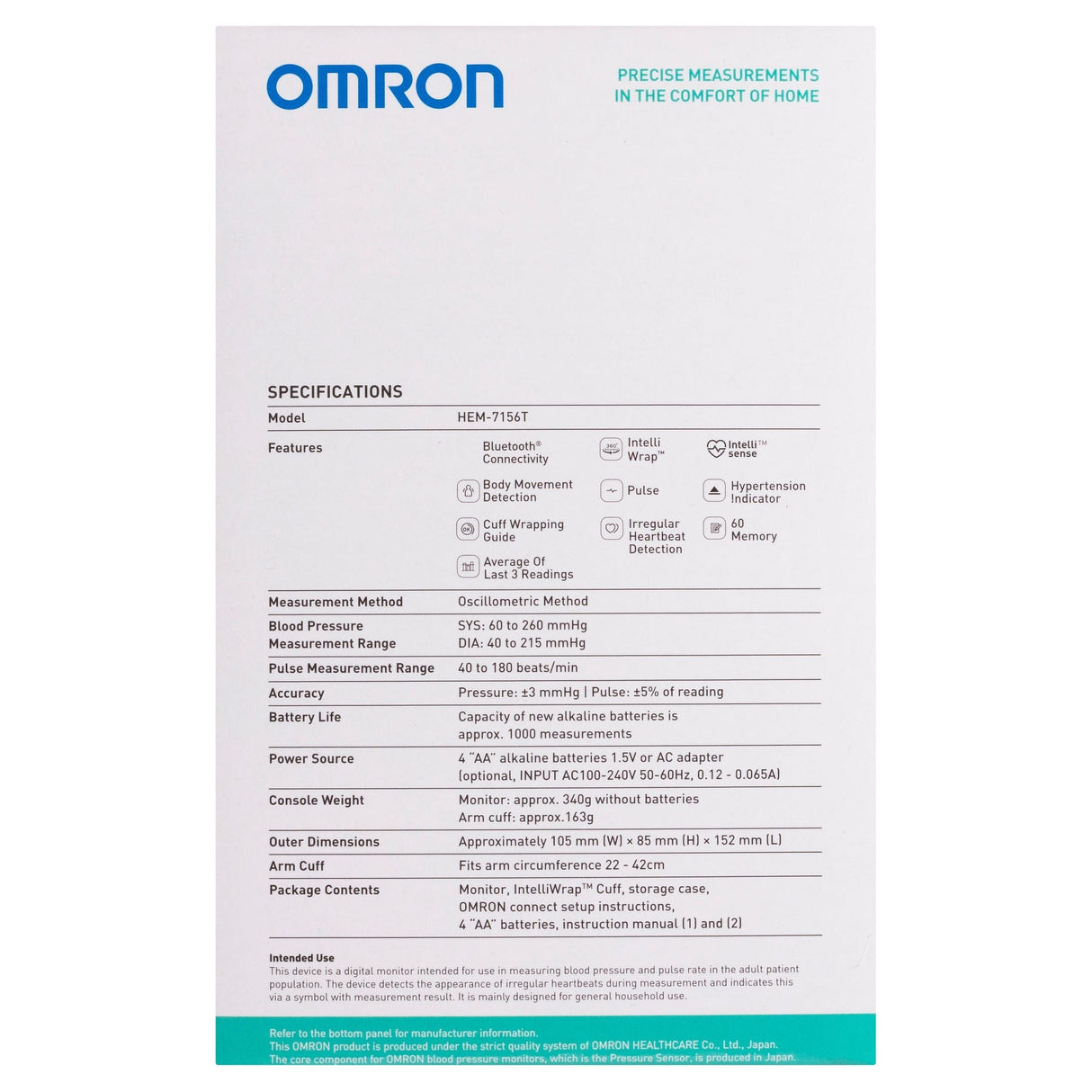 Omron Automatic Blood Pressure Monitor HEM7156T (AU & NZ) - Paramedic Shop