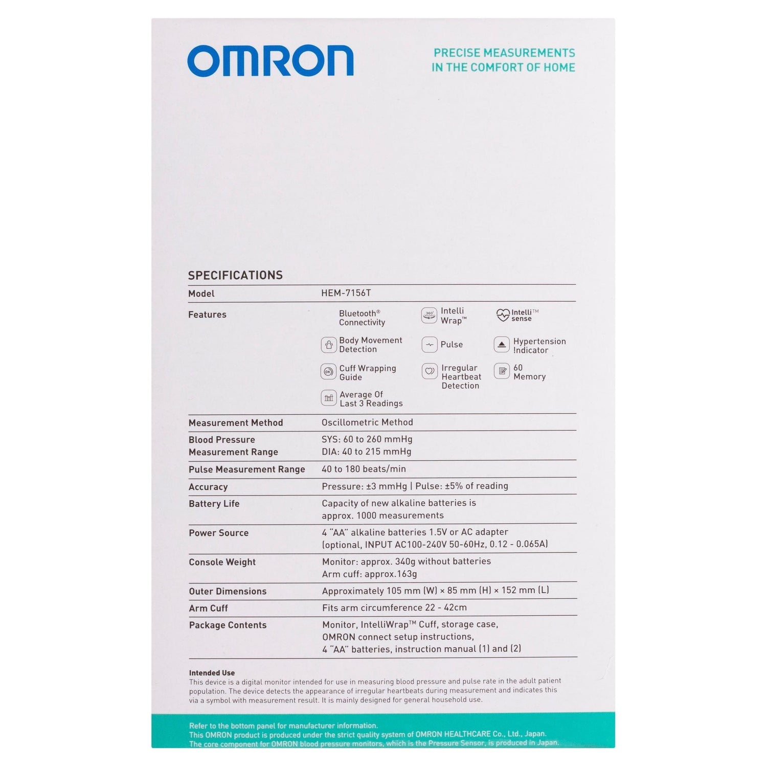 Omron Automatic Blood Pressure Monitor HEM7156T (AU & NZ) - Paramedic Shop