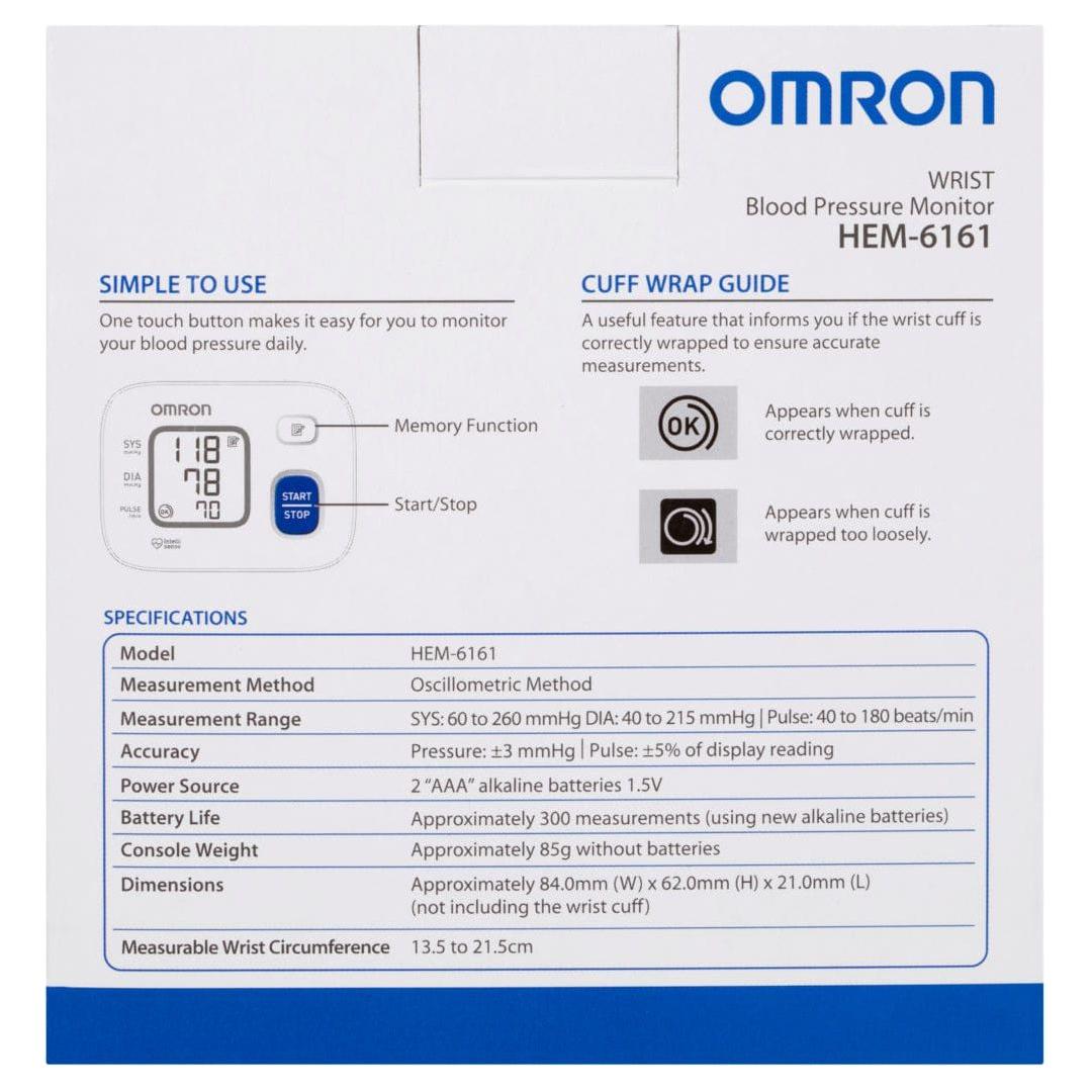 Omron HEM6161 Wrist Blood Pressure Monitor (AU & NZ) - Paramedic Shop