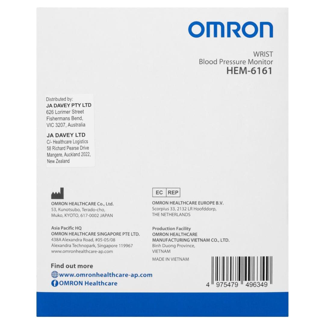 Omron HEM6161 Wrist Blood Pressure Monitor (AU & NZ) - Paramedic Shop