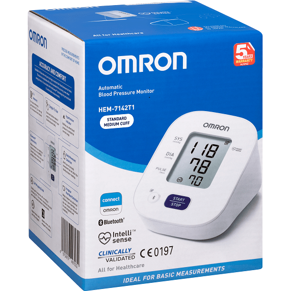 Paramedic Shop JA Davey Instrument Omron Automatic Blood Pressure Monitor HEM7142T1 (AU & NZ)