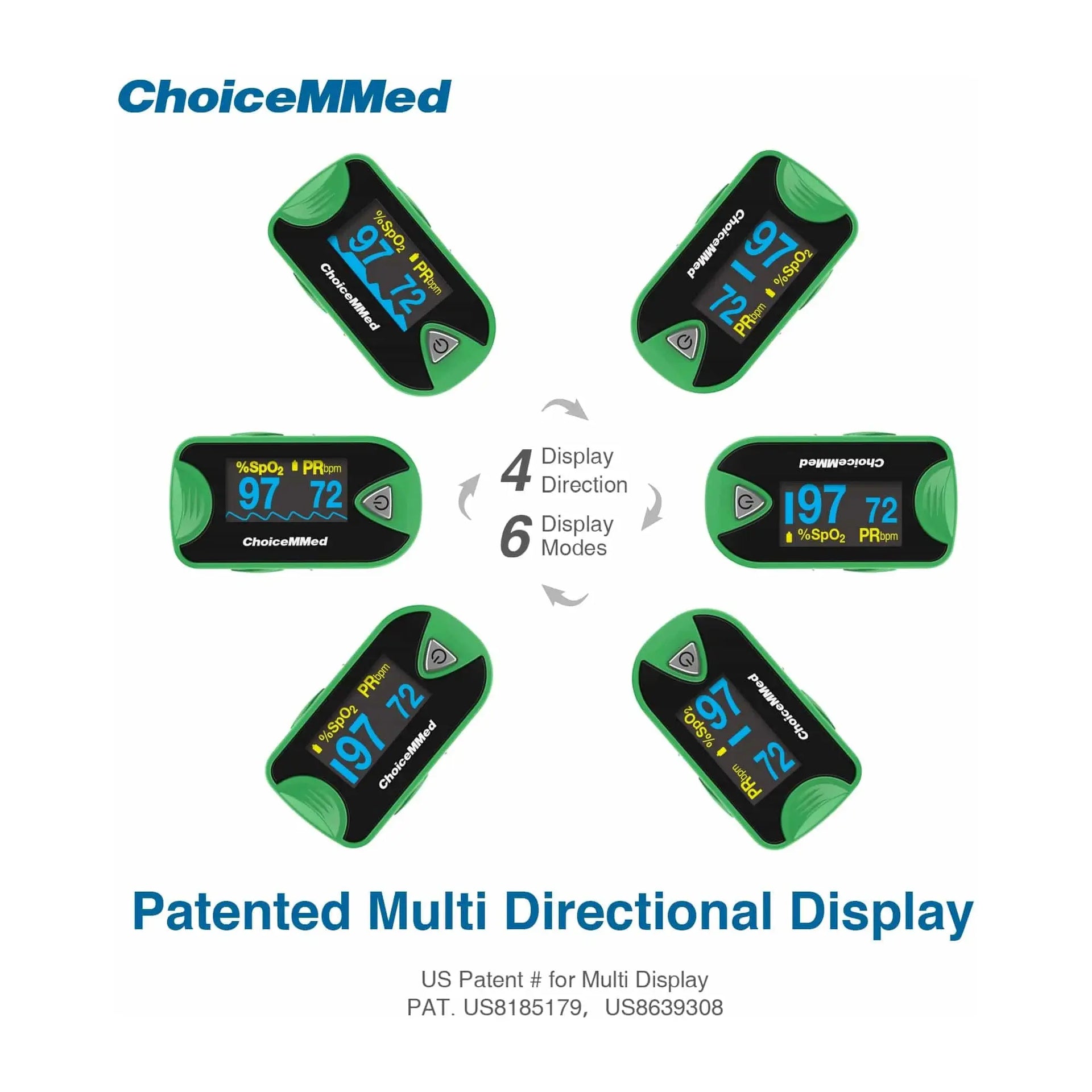 Paramedic Shop Add-Tech Pty Ltd Instrument ChoiceMMed Finger Pulse Oximeter - Green