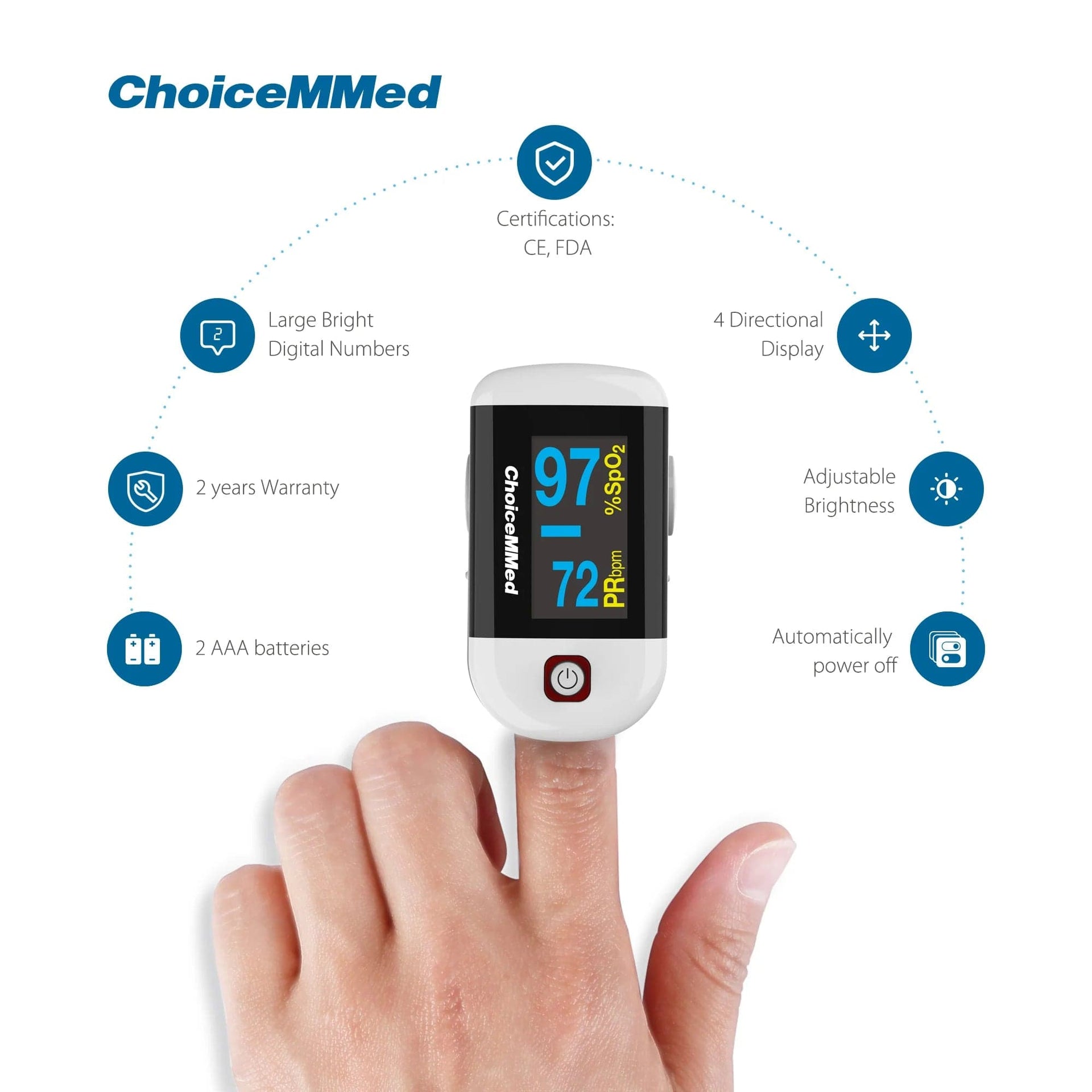 Paramedic Shop Add-Tech Pty Ltd Instrument ChoiceMMed Finger Pulse Oximeter