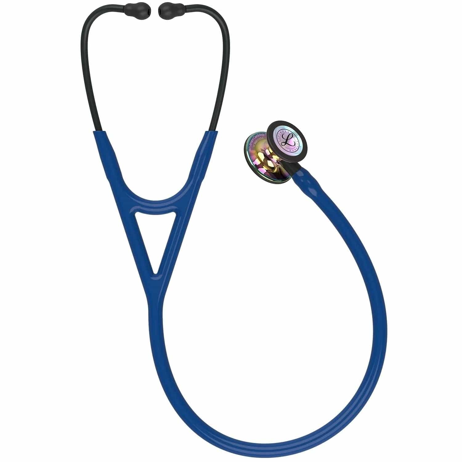 Paramedic Shop 3M Littmann Stethoscopes Navy Blue Tubing - Rainbow Chestpiece Black Earpiece & Stem Littmann® Cardiology IV Stethoscope