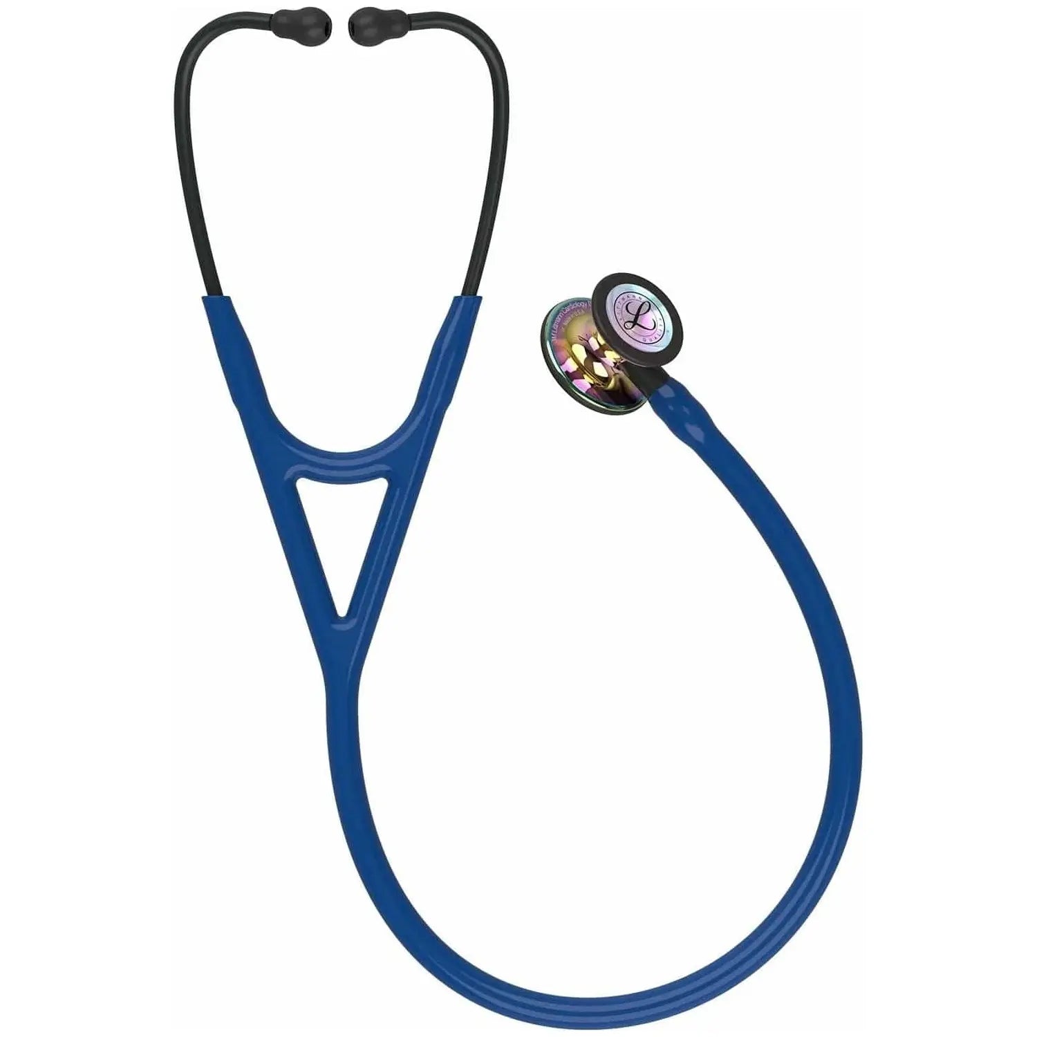 Paramedic Shop 3M Littmann Stethoscopes Navy Blue Tubing - Rainbow Chestpiece Black Earpiece & Stem Littmann® Cardiology IV Stethoscope