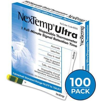 NexTemp Ultra Disposable Thermometers - 100 Pack - Paramedic Shop