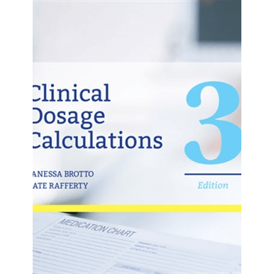 Paramedic Shop Cengage Learning Textbooks Clinical Dosage Calculations 3rd Edition w/- Online Study Tools 36M