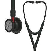 Paramedic Shop 3M Littmann Stethoscopes Black Tubing - Black Chestpiece & Earpiece - Red Stem Littmann® Cardiology IV Stethoscope
