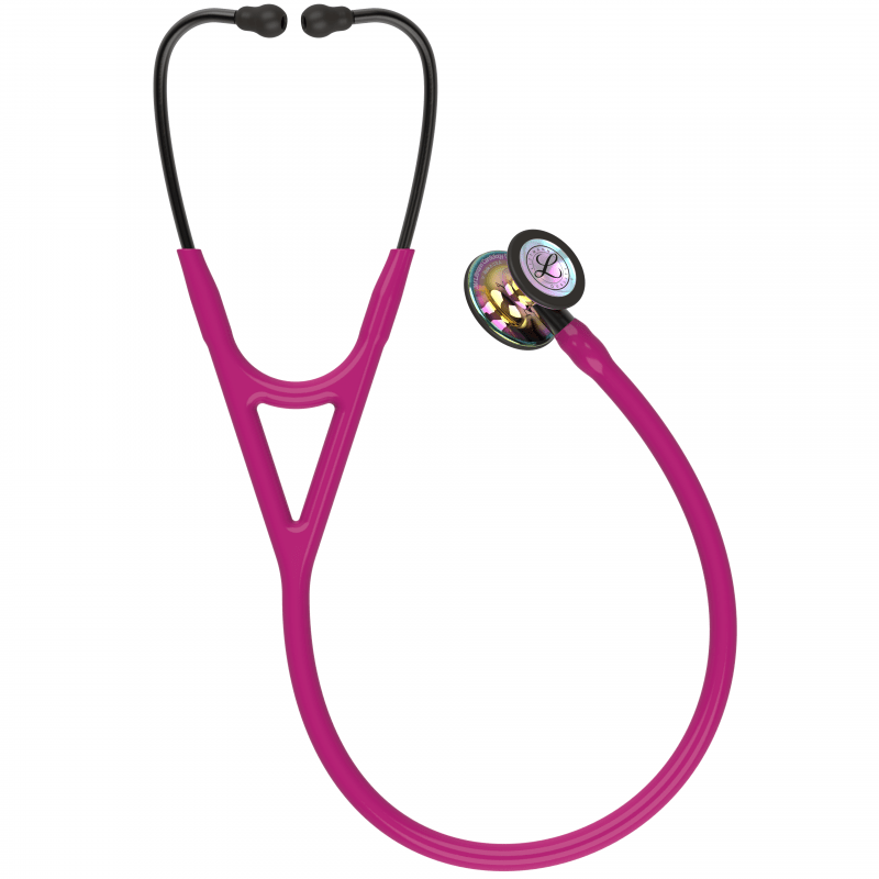 Paramedic Shop 3M Littmann Stethoscopes Raspberry Tube - Rainbow Chestpiece Smoke Stem & Earpiece Littmann® Cardiology IV Stethoscope