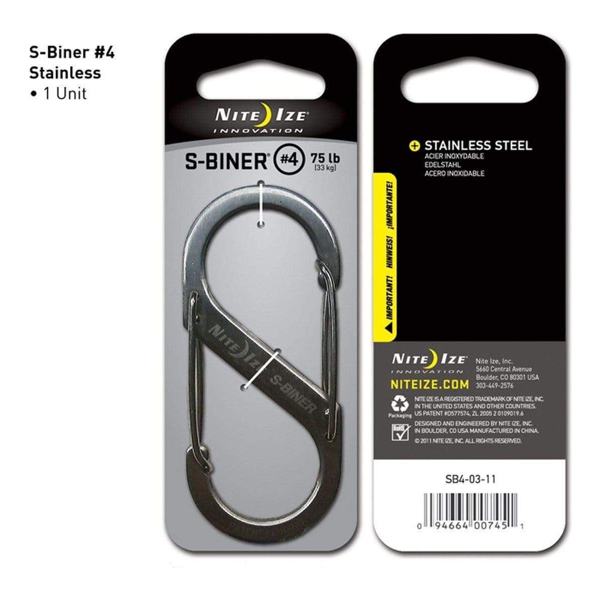 Paramedic Shop Zen Imports Pty Ltd Tools Stainless Steel Nite Ize S-Biner #4 Dual Carabiner