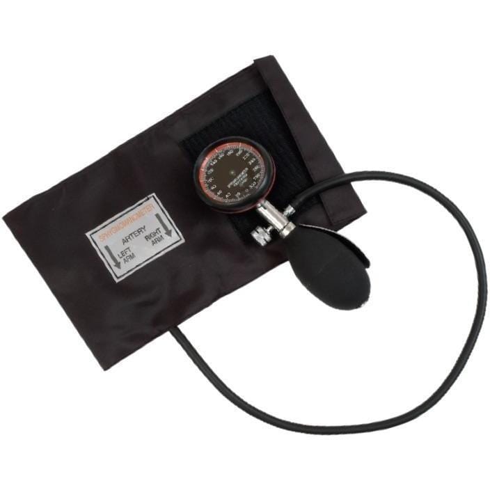 Paramedic Shop Add-Tech Pty Ltd Instrument Black Rugged Latex Free Shockproof Aneroid Palm Sphygmomanometer