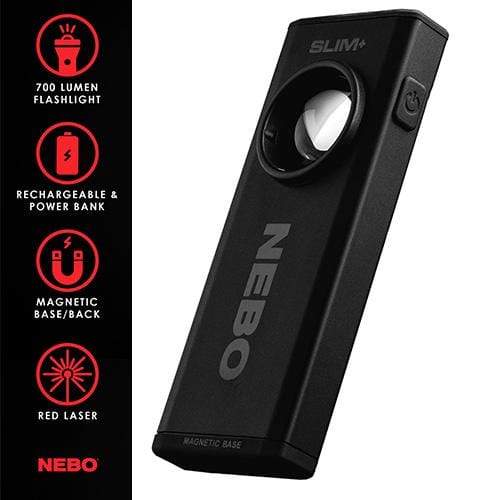 NEBO SLIM+ - Rechargeable Work Light with Power Bank and Laser Pointer