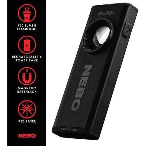 NEBO SLIM+ - Rechargeable Work Light with Power Bank and Laser Pointer