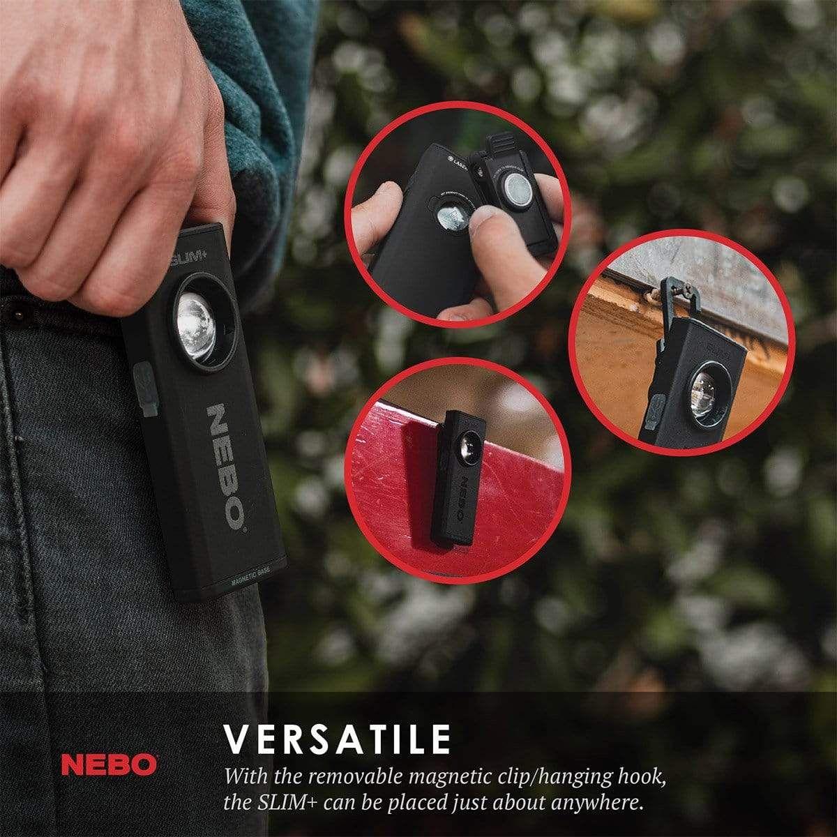 NEBO SLIM+ - Rechargeable Work Light with Power Bank and Laser Pointer
